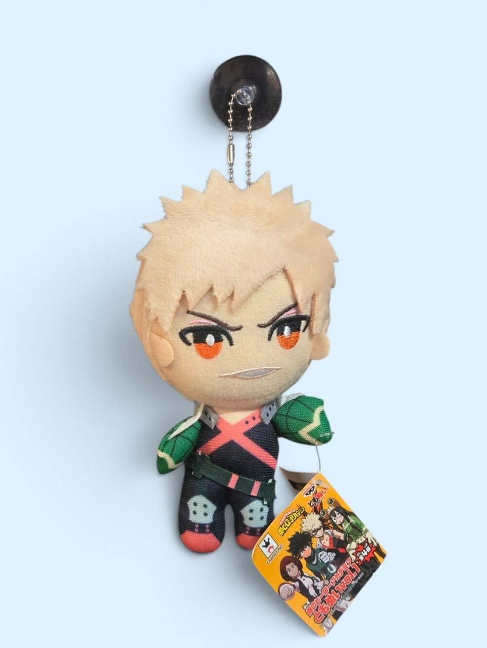 My Hero Academia Katsuki Bakugo Plush Keychain, Bag Charm - Orange & Beige